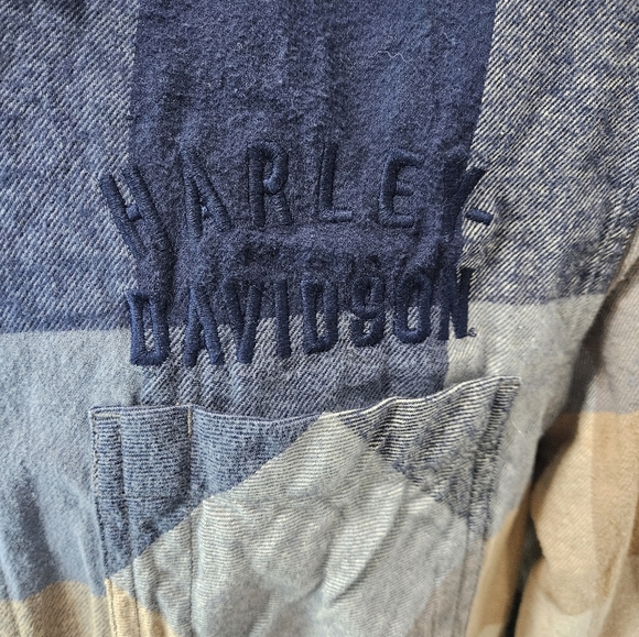 Harley-Davidson plaid men's button long-sleeve large - Picture 2 of 7